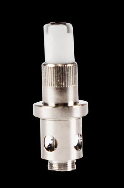 Close-up view of the Dip Devices Little Dipper replacement tip, showing the textured metal and cylindrical design.