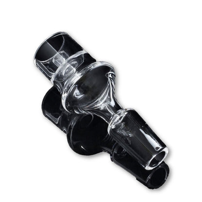 A close-up, angled view of the Domeless Quartz Nail for Heating Coils, displaying its polished, translucent material.