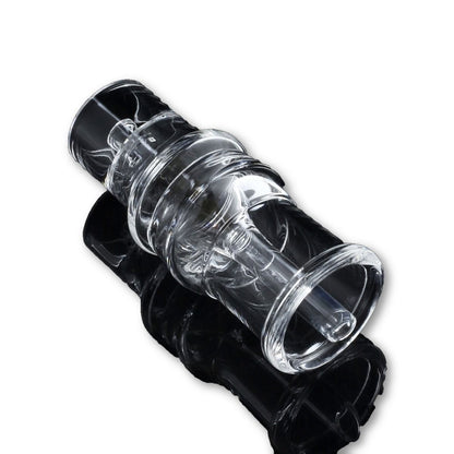 The Domeless Quartz Nail for Heating Coils is shown in a close-up, angled view against a dark background.
