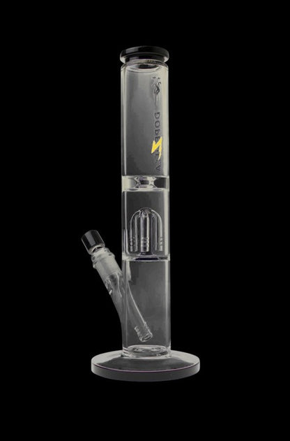 Front view of the Dopezilla Hydra Water Pipe, a clear glass pipe with a multi-arm perc visible within the chamber.
