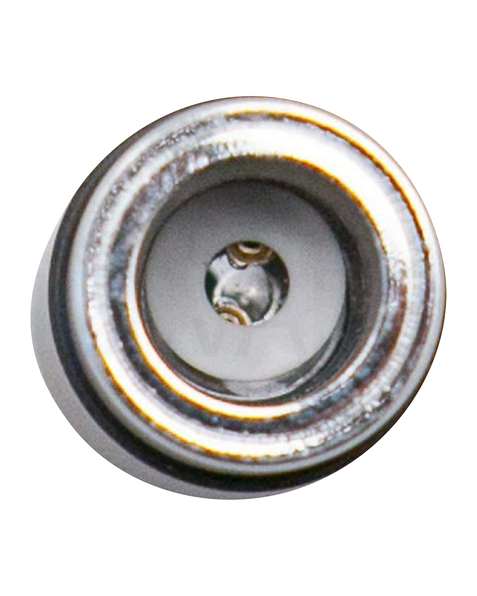 Close-up view of the Aurora Halo Ceramic Quartz Atomizer, showing a circular opening with a reflective interior.