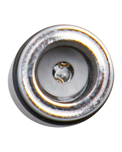 Close-up view of the Aurora Halo Ceramic Quartz Atomizer, showing a circular opening with a reflective interior.