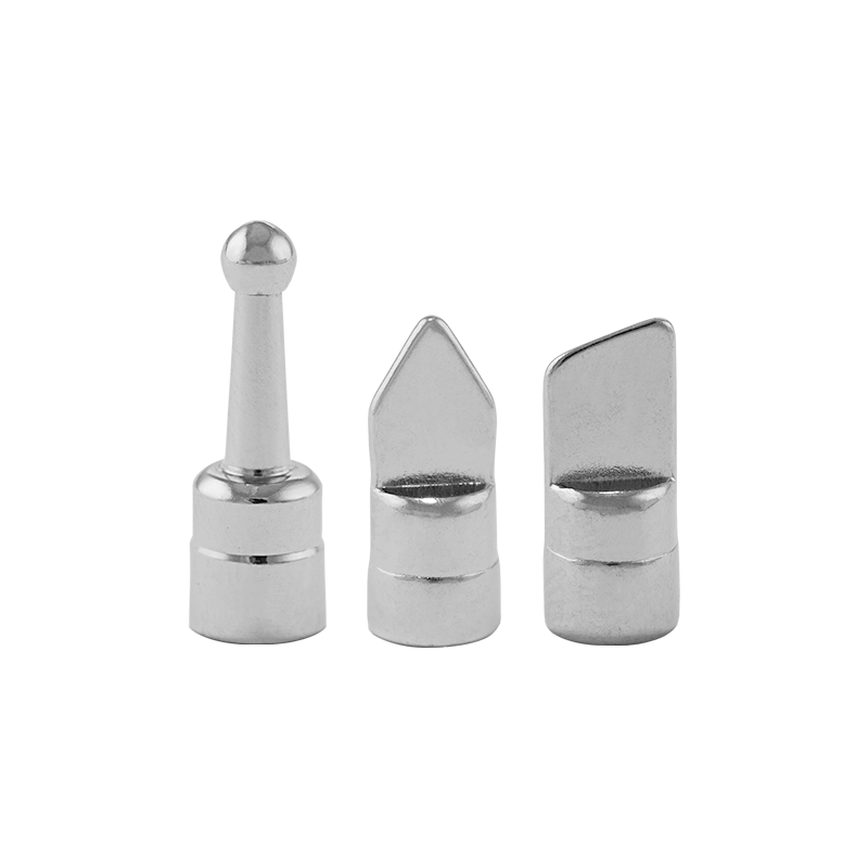 A close-up, angled view of the Dr. Dabber Budder Cutter tools, showing three silver metal cutters against a white background.