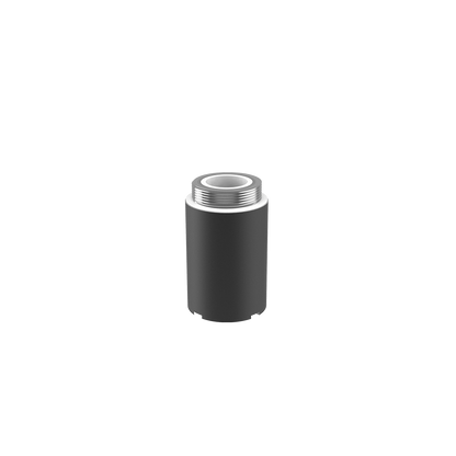A close-up view of the Dr. Dabber Ghost Replacement Atomizer, showing its metallic finish and cylindrical shape against a plain white background.