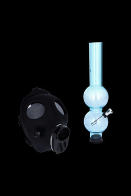 Silicone Gas Mask Bong - Double Bubble Tube