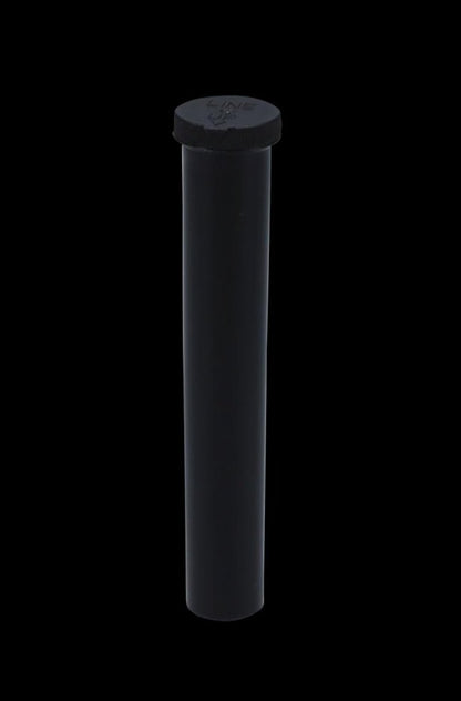 A straight-on view of the black CR Pop Top Joint Holder/Tube, showing its cylindrical shape and simple design.