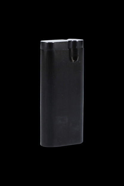 Front view of the Aluminum Dugout - Large, showing its sleek, metallic design against a solid black background.