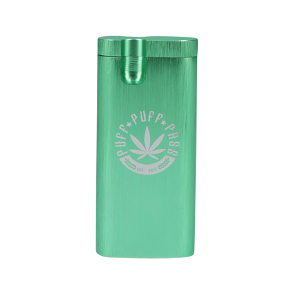 A straight-on shot of the Aluminum Dugout - Large, displaying its sleek, metallic design and simple, rectangular form.