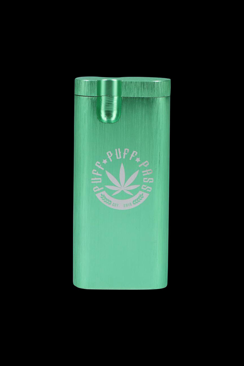 A straightforward studio shot of the Aluminum Dugout - Large, showcasing its sleek metallic finish and rectangular shape.