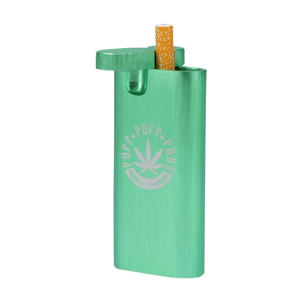 Front view of the Aluminum Dugout - Large, showing a metallic, rectangular container with a visible opening at the top.