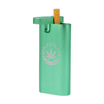 Front view of the Aluminum Dugout - Large, showing a metallic, rectangular container with a visible opening at the top.