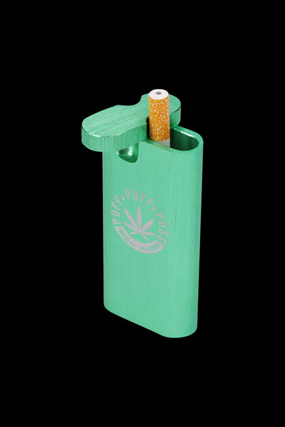 A close-up of the Aluminum Dugout - Large, showing its metallic finish and open compartment for storage.