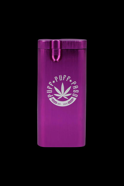 A studio shot of the large Aluminum Dugout, featuring a sleek, metallic finish and a simple, cylindrical shape.