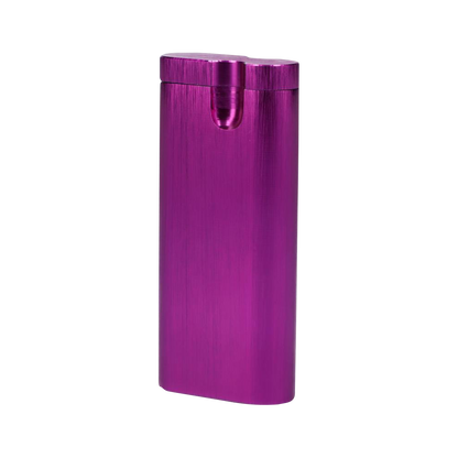 Front view of the Aluminum Dugout - Large, a sleek, silver metal case presented against a plain white background.