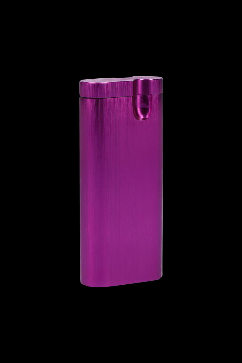 A side view of the Aluminum Dugout - Large, showcasing its sleek, metallic finish and simple, rectangular shape.