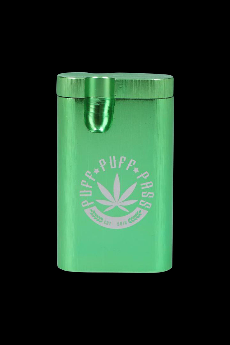 A close-up shot of the Aluminum Dugout, showcasing its sleek metallic finish and simple rectangular shape.