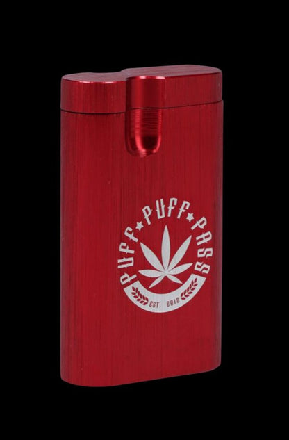 A close-up of the Aluminum Dugout, showcasing its sleek, metallic finish against a black background.