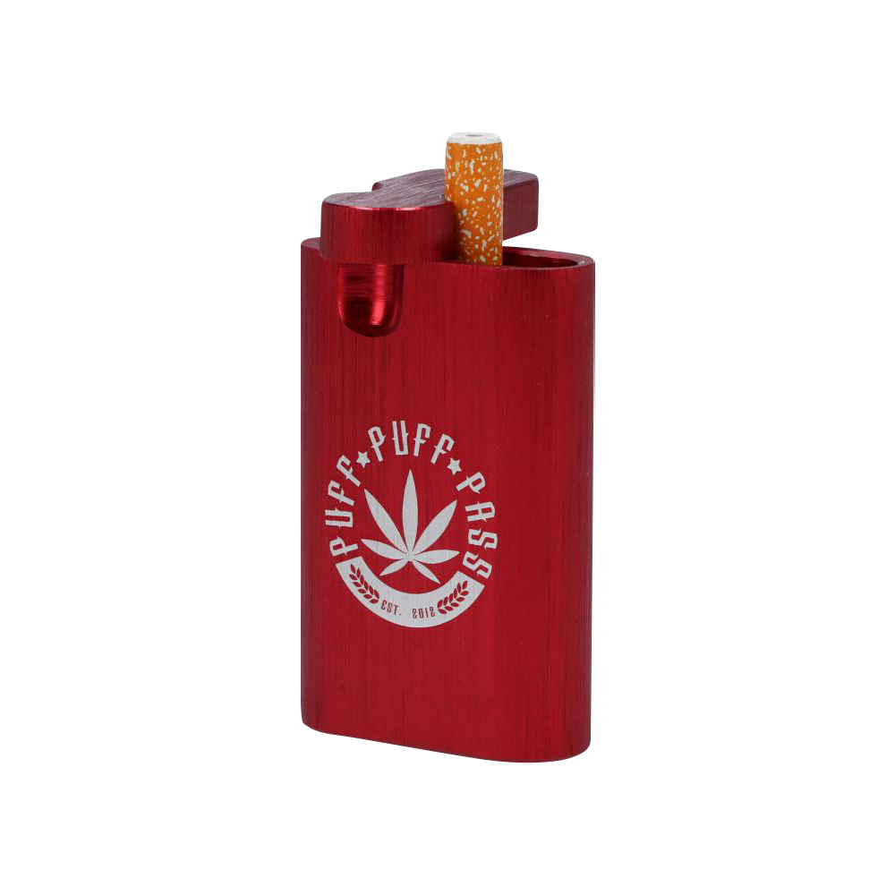 Front view of the Aluminum Dugout, showing a dark metallic case with a visible joint protruding from the top.