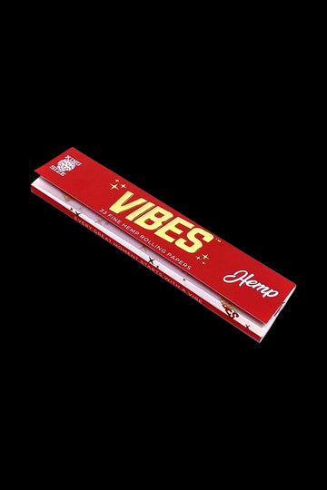 Single Pack - VIBES King Size Slim Rolling Papers- 1 - 5 or 50 Pack