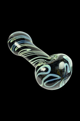 UPC Inside-Out Spoon Pipe with Black Frit and Slyme Cane