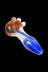 LA Pipes Inside-Out USA Spoon Pipe with Dichro and Frit