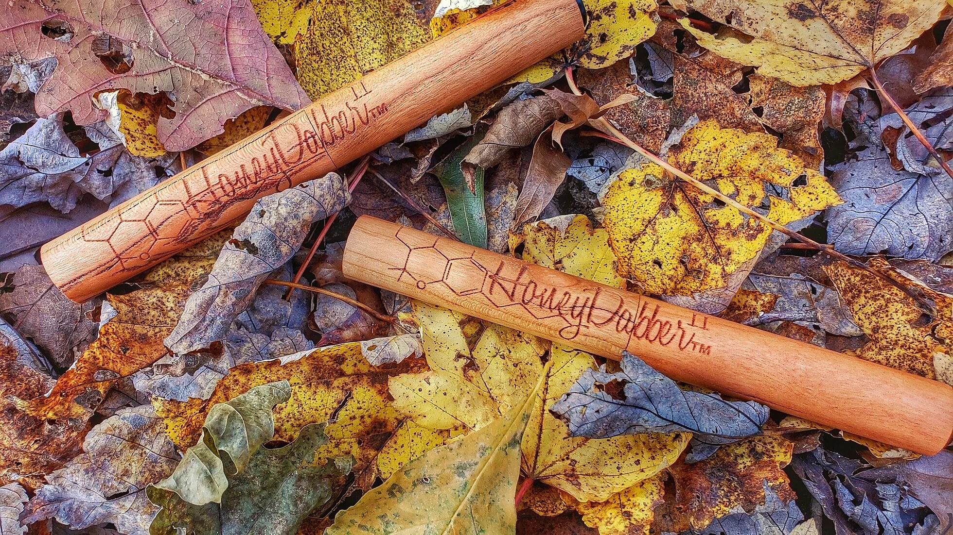 [FEATURE] Durable. Convenient. American Made. - Our HoneyDabbers are the perfect choice for anyone looking for a more durable concentrate straw for on the go. From the city slicker to the mountaineer our HoneyDabbers are built to go where you go! They will even float in water!  Made from locally sourced Northeastern American cherry wood, laser engraved, and sealed with all natural boiled linseed oil.