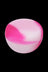 Pink &amp; White - Silicone Half Moon 9ml Stash Container