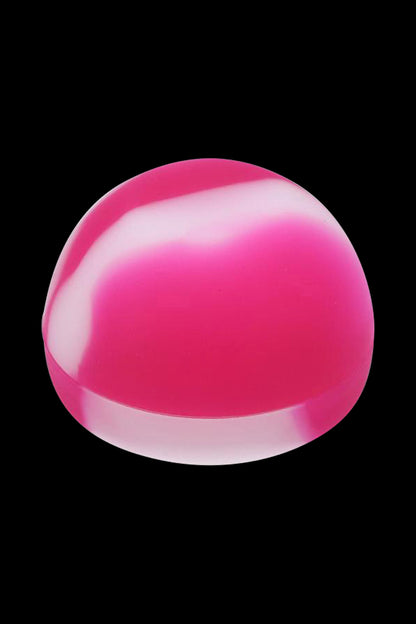 Front view of the Silicone Half Moon 9ml Stash Container, a curved, translucent container isolated on a white background.