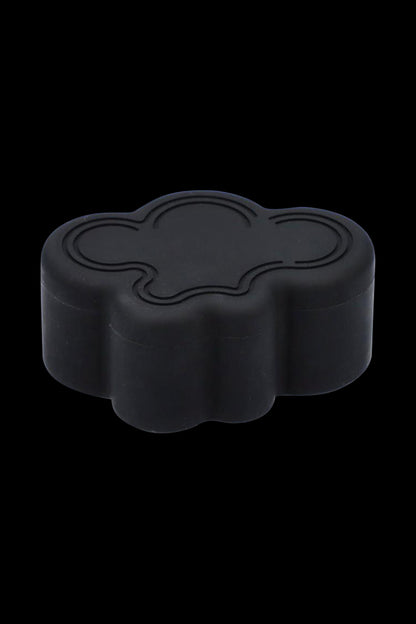 Front view of the Silicone Cloud Stash Container - 22mL, a small, black, cloud-shaped container on a plain background.