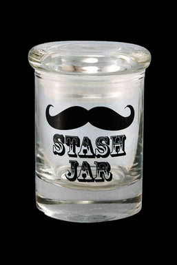 Cannaline Mustache "Stash" Glass Jar