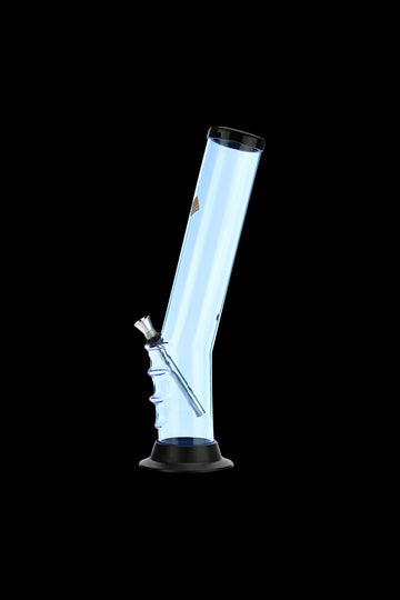 Ice Blue - Acrylic Layback Bong with Raised Grip and Carb Hole