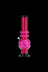 Pink - Acrylic Straight Bubble Base Bong with Marias