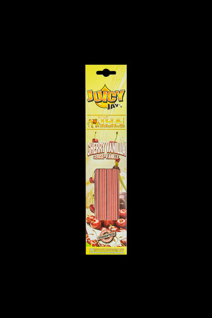 Front view of Thai Incense Sticks in a clear plastic package, displaying a vibrant floral design and product name.