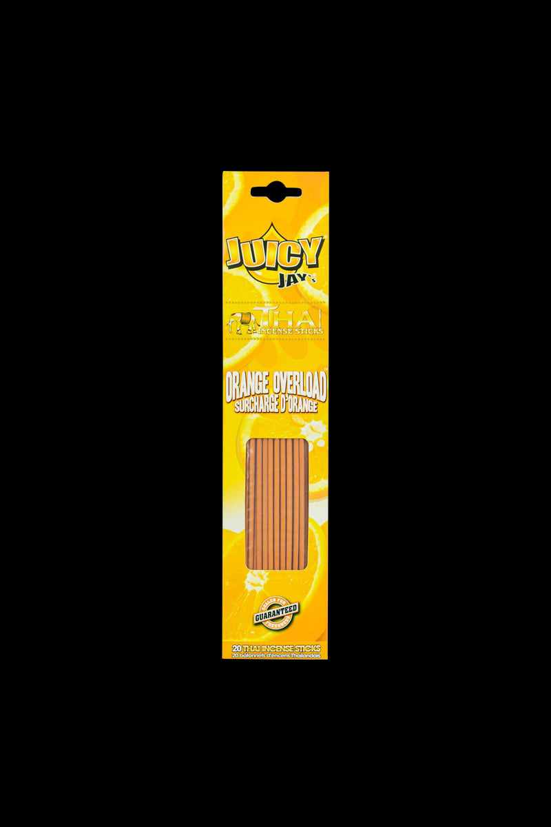 Front view of Thai Incense Sticks, featuring bright orange sticks bundled together within branded packaging.