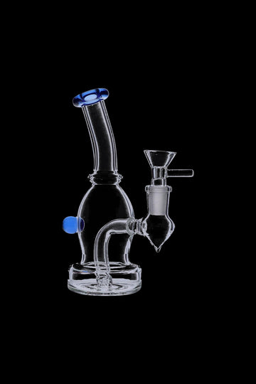 Blue - Glass Bubbler 5.5 Inches with Fixed Diffuser