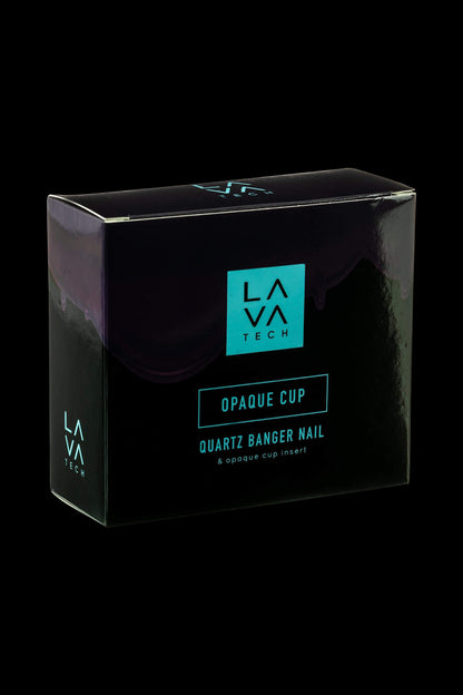 A close-up shot of the LavaTech Polished Banger Nail with Opaque Cup Insert, displaying its polished surface and colored insert.