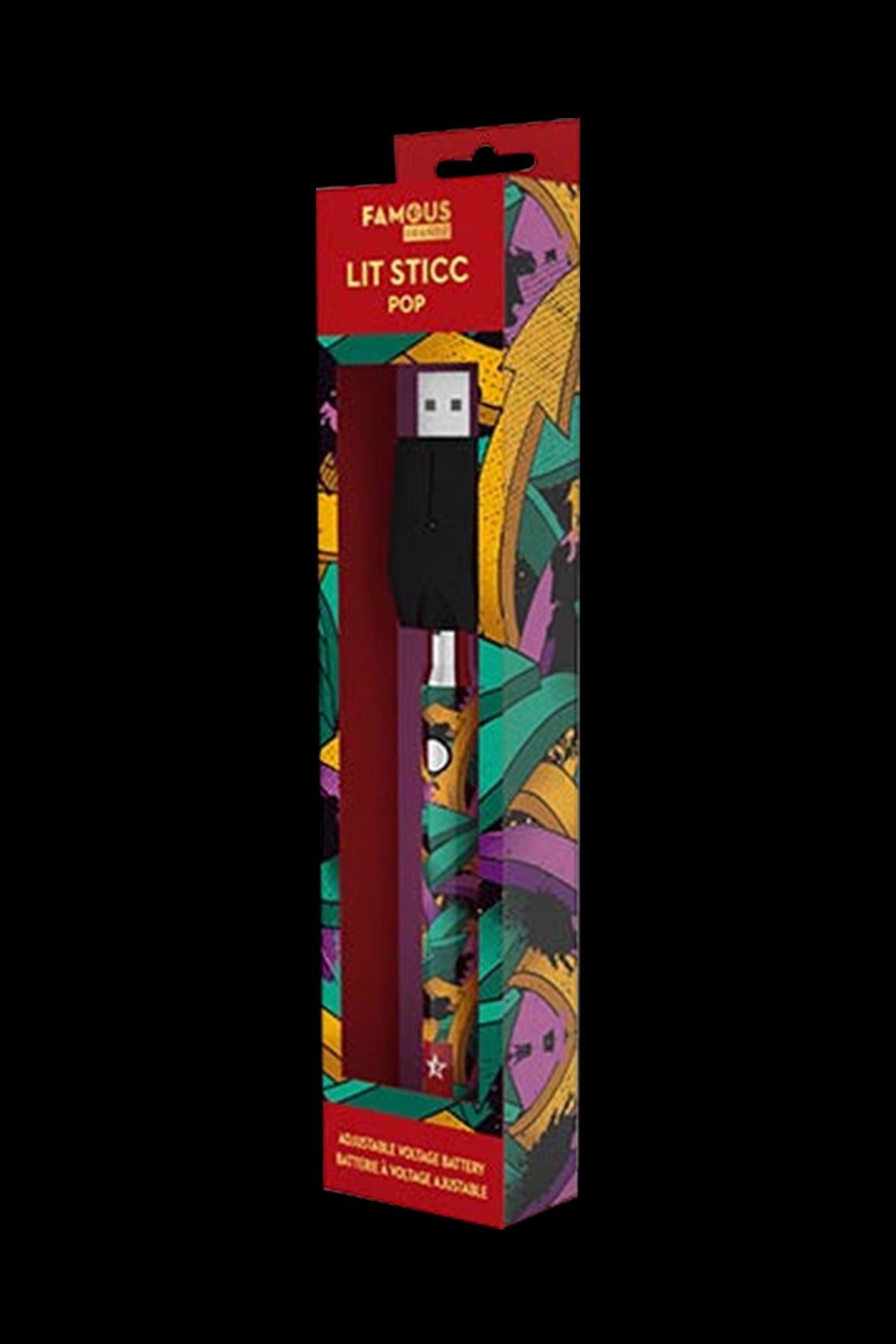 Famous Brandz Famous Design Lit Sticc Adjustable Voltage Battery - 24 Pack