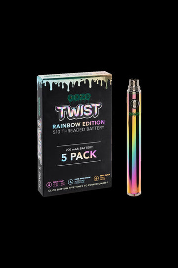 Ooze Adjustable Twist 900mAh Batteries - 5 Pack Set - Ooze Adjustable Twist 900mAh Batteries - 5 Pack Set