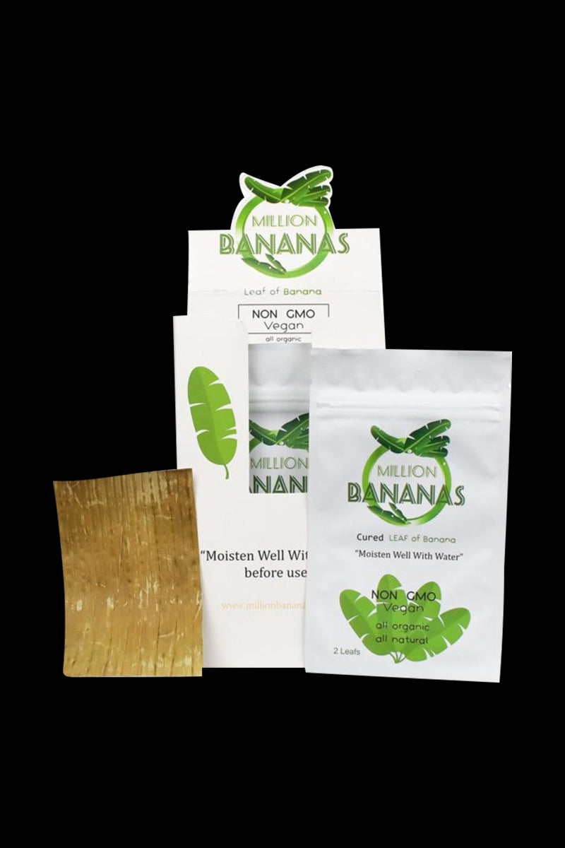 A close-up of the Million Bananas Pouch Cured Rolling Leaf, showing the branded pouch against a neutral background.