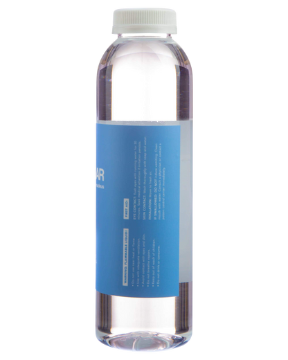 Front view of the Nucleus "IPA Clear" 99% Pure Isopropyl Alcohol bottle, showcasing its transparent liquid against a white label.