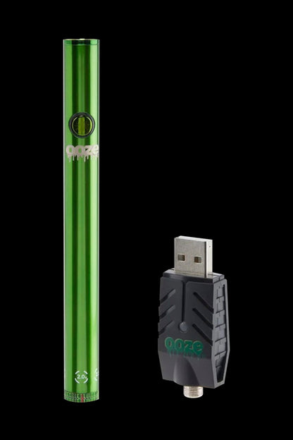 Green Ooze pen vaporizer and USB charger.