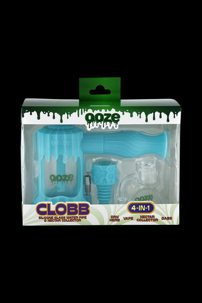 Front view of the Clobb 4 in 1 Silicone Pipe, showing its simple, portable design in a studio shot.