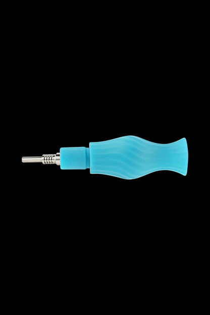 A side view of the Clobb 4 in 1 Silicone Pipe, showcasing its smooth, sculpted form in a solid color.