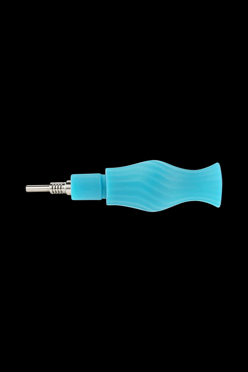 A side view of the Clobb 4 in 1 Silicone Pipe, showcasing its smooth, sculpted form in a solid color.