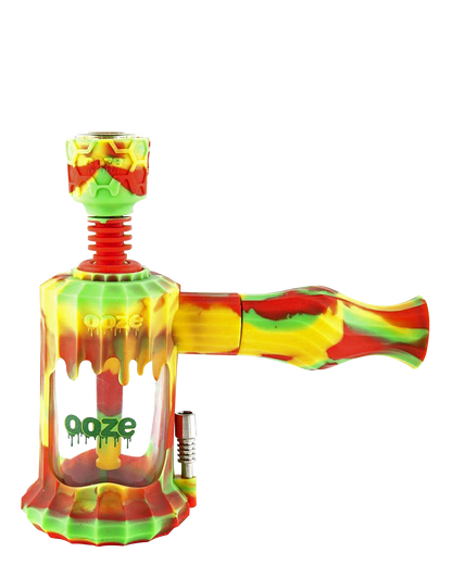 Front view of the Clobb 4 in 1 Silicone Pipe, a colorful, multi-part pipe with a unique, textured design.