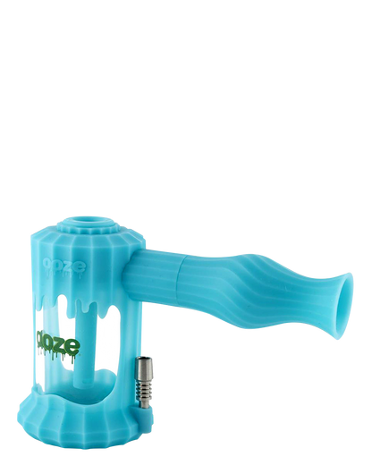 Front view of the Clobb 4 in 1 Silicone Pipe, showcasing its rounded shape and smooth, blue finish.