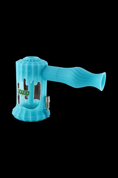 A close-up, angled view of the Clobb 4 in 1 Silicone Pipe, showing the colorful, textured silicone material.