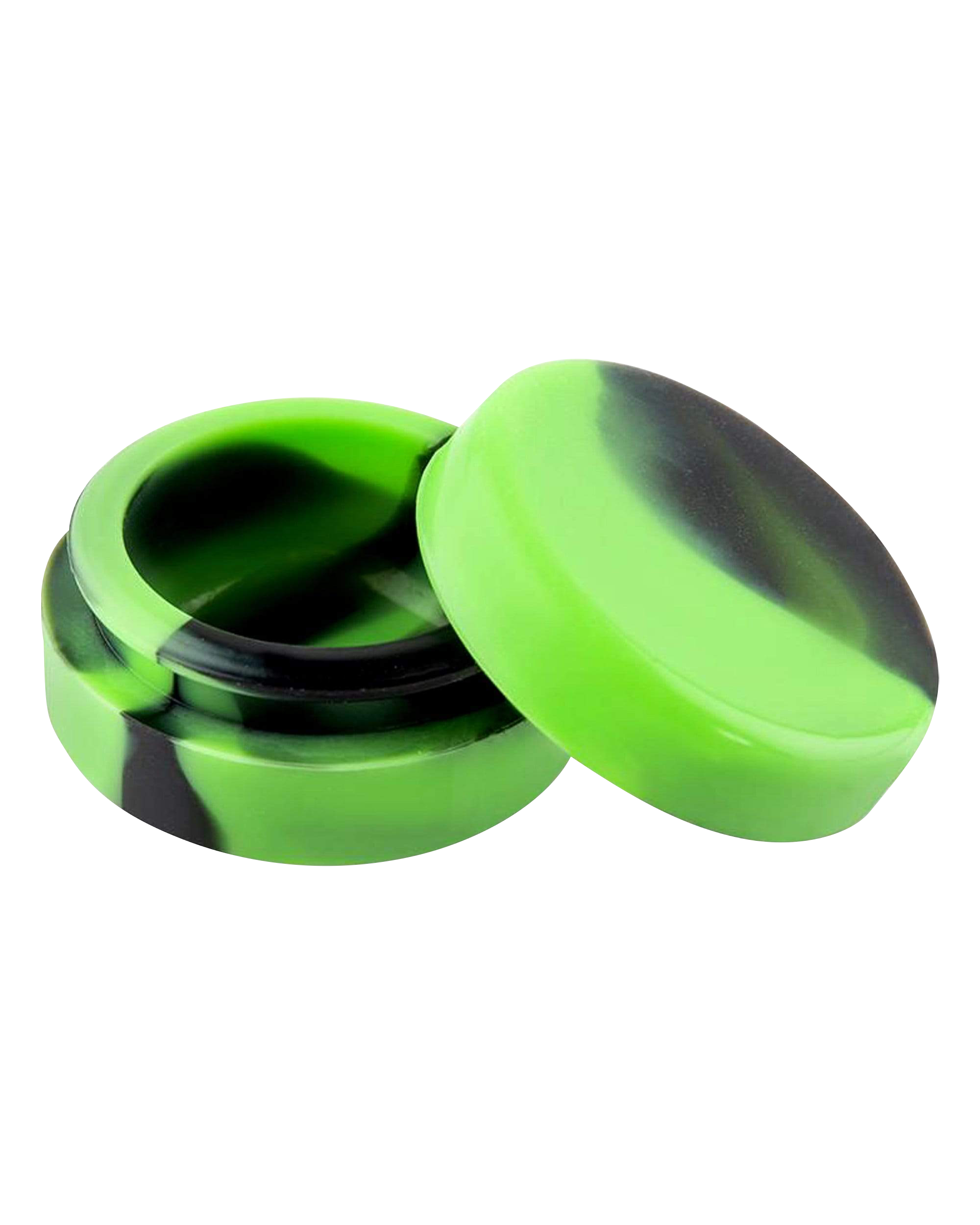 Front view of the Ooze "Cranium" Silicone 4-in-1 Glass Water Pipe, showcasing its rounded shape and smooth, dark-colored surface.