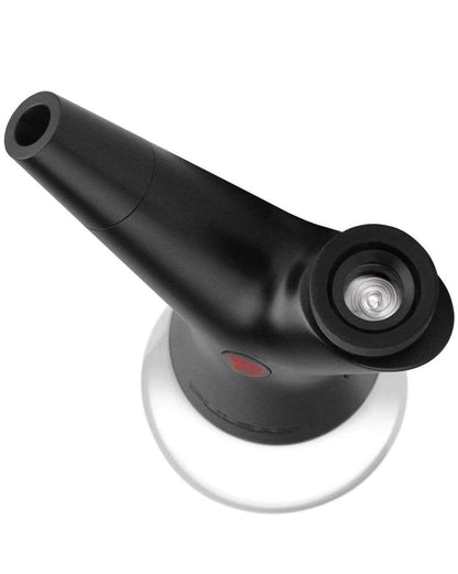 Black electronic dab rig with glass base.