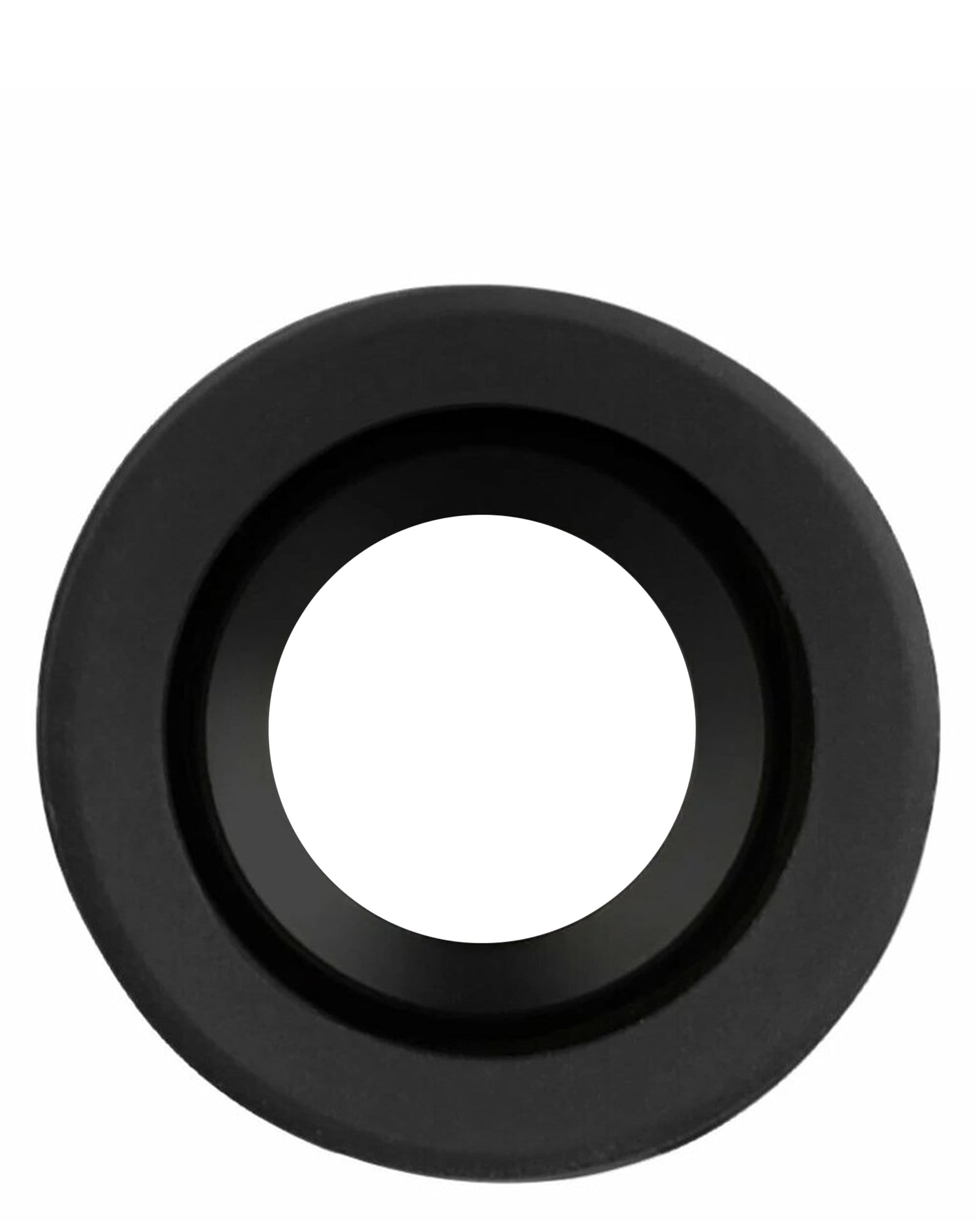 Black silicone cap for a dab rig.